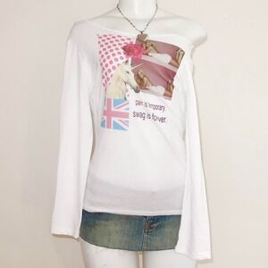 y2k unicorn graphic baby tee designed by me